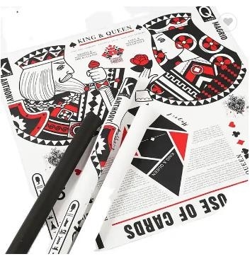 Good price Creative Playing Card Flower Wrappers Plastic Paper online