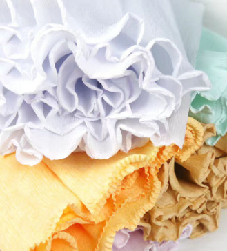 Good price Curling Material Handmade Korean Floral Wrapping Paper Eco Friendly Wrinkled Paper online