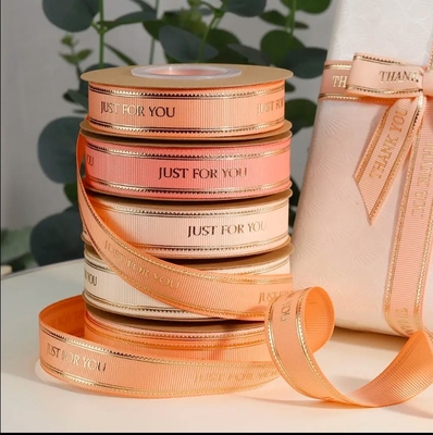 Good price High quality 3D hot stamping grosgrain customized printed ribbon online