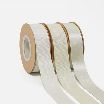 Good price Custom Embossed Ribbon for Craft Packaging Sustainable Polyester Glitter Satin Grosgrain online
