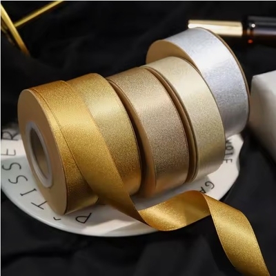 Good price High Tenacity Polyester Satin Ribbon Gift Box Packing Custom Printed Logo Glitter online