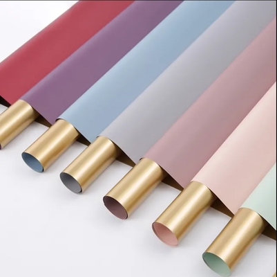 Good price 64X34X0.36 cm Well Handfeel Double-sided Plastic Flower Wrapping Paper with Gold online