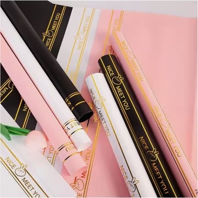 Buy Hot Stamping Pattern Waterproof Flower Wrapping Paper Floral Bouquet Wrapping Paper Florist Supplies online manufacture