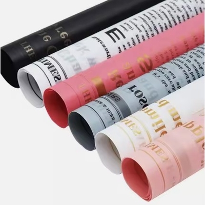 Buy English letters Printed Brand Logo Custom Tissue Paper Customize Pattern Text Flower Package Paper Gift Wrapping Paper online manufacture