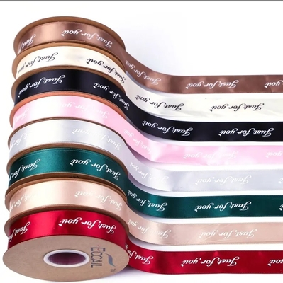 Buy 3mm-100mm Custom Satin Ribbon Gift Wrap Colorful Rainbow Grosgrain Flower Wrapping Ribbon online manufacture