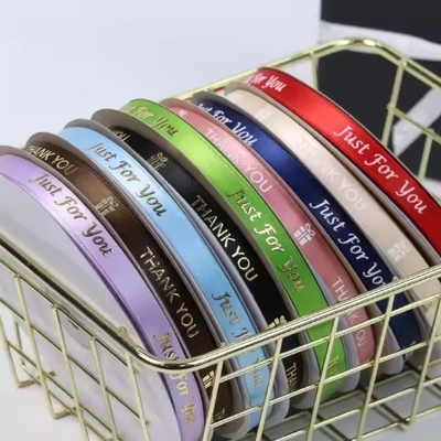 Buy Recyclable Satin Ribbon Custom Designed Printed Logo Thank You Gift By Requirement online manufacture