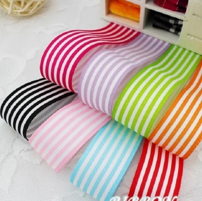 Buy Decoration Stripe Grosgrain Ribbon Printed Gift Wrap Ribbon for Festive Decorations online manufacture