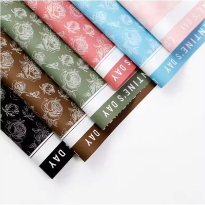 Buy Direct Mixed Pulp 50g Waterproof Flower Wrapping Paper with Rose Printed Bouquet Design online manufacture