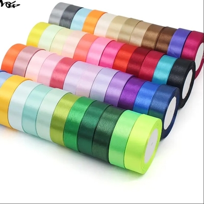 Good price Solid Color Single Face Satin Ribbon For Gift Wrap 25 mm Customize Package size 9X9X2.5 cm online