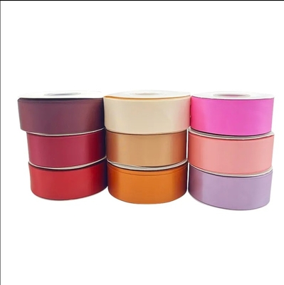 Buy Factory Wholesale Custom Double Faced Satin Wrap Ribbon Roll Print Custom Logo With Gift Wrap online manufacture