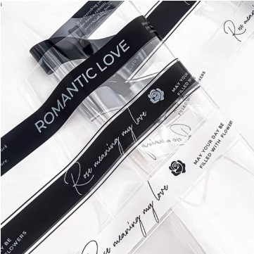 Good price Lizhiran Internet Celebrity Romantic English Opp Waterproof Simple Cellophane Bouquet Wrapping Paper Flower Packaging online