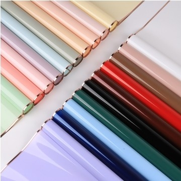 Good price Lizhiran Golden Age Flower Wrapping Paper Jelly Film Gold Edge Water Glossy Film Bouquet Wrapping Paper online