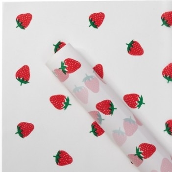 Good price Edged Strawberry Matte Waterproof Flower Wrapping Paper Floral Wrapping Translucent Flower Paper Materials Wholesale online