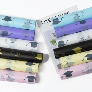Good price Graduation Season Waterproof Bow Book Flower Wrapping Paper College Entrance Examination Doctoral Cap Bouquet Wrapping Flower Paper Gift Flower Paper online