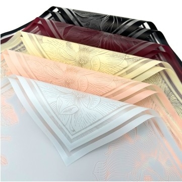Good price Mulan Jelly Film Waterproof Flower Packaging Paper 57*57cm Multiple Color for Floral Bouquet Packaging Material online