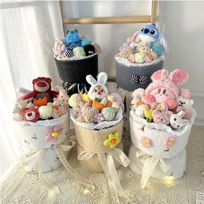 Buy Valentine's Day Gift Idea Creative Plush Doll with Light Simulation Bouquet and Multiple Color Options online manufacture