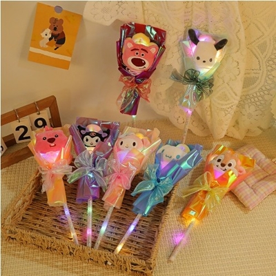 Buy Childlike Cartoon Flash Fairy Wand Bouquet with Luminous Toys Plush 10x32cm online manufacture