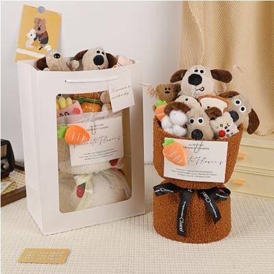 Buy Single dog doll bouquet doll for girlfriend best friend children student day gift 520 adult ceremony online manufacture