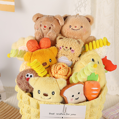 Buy Butter Bear Cartoon Doll Cute Stuffed Animal Bouquet For Girlfriend Small Doll Gift online manufacture