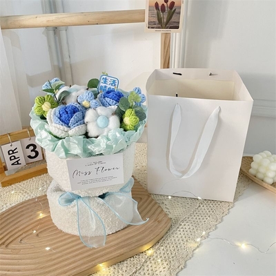Good price Woolen Bunny Ear Bouquet Handheld Flower Arrangement 20x35cm Ideal for Birthdays Bestie or Teacher Gift online