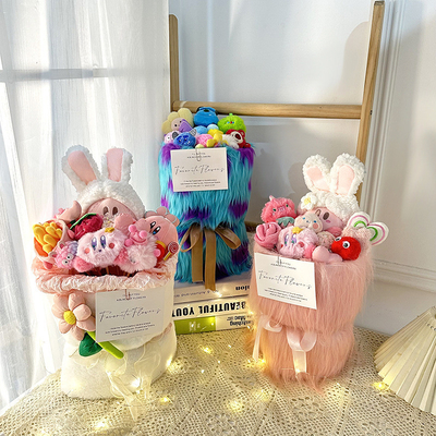 Buy Celebrate Chinese Valentine's Day with Plush Doll Bouquet Creative Girlfriend Gift in Multiple Colors online manufacture