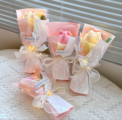 Good price Small Yet Striking 15x26cm Knitted Tulip Small Flower Bouquet in Multiple Colors online