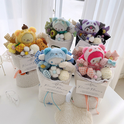 Good price Make Her Smile with a Plush Sanrio Doll Bouquet 20x35cm Perfect Mother's Day Gift online