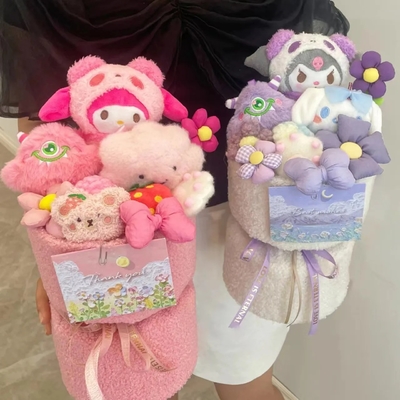 Buy 20x35cm Multiple Color Kuromi Doll Bouquet Perfect Gift for Your Girlfriend on Children's Day online manufacture