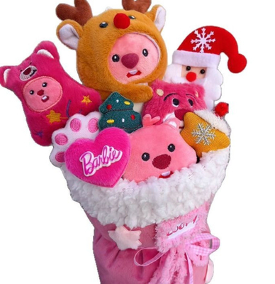 Good price Adorable Pink Beaver Dolls Plush Flower Bouquet for Customer Requirements online