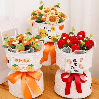 Good price Handmade Knitted Flower Bouquet Birthday Gift for Her Valentine's/Christmas Present for Girlfriend & Best Friends online