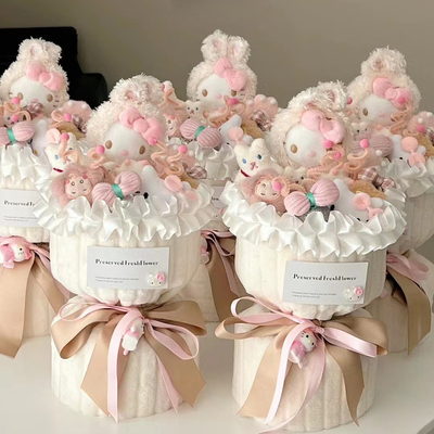 Good price Variety Dolls Plush Flower Bouquet Hello Kitty Valentine's Day/ Year/Birthday Gift for Kids online