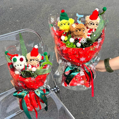 Good price Christmas Twist-Tie Puppy Plush Bouquet Handmade Cute Dog Flower Gift for Boyfriend/Girlfriend Ready-to-Gift online