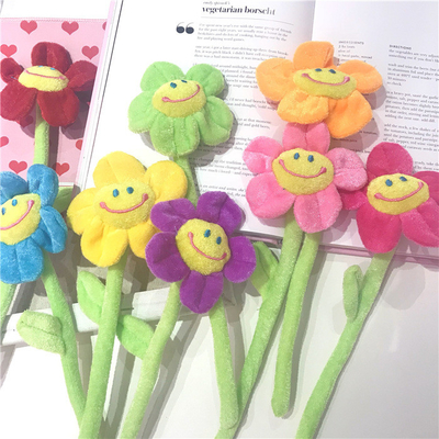 Buy Multiple Color Sunflower Bouquet Creative Rose Curtain Flower Clasp Plush Doll Wedding Toss Gift Set with Plush Design online manufacture