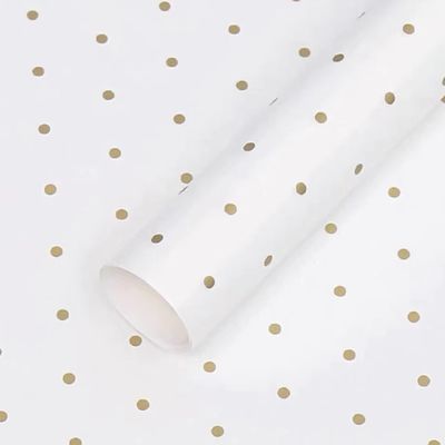 Good price Polka Dot Fresh Floral Wrapping Paper Waterproof European-Style Bouquet Packaging Custom Order online
