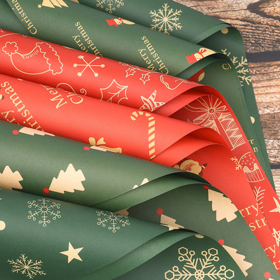 Good price Christmas-Themed Waterproof Wrapping Paper for Rose Bouquets/Floral Arrangements online