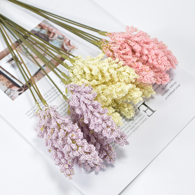 Good price Minimalist Faux Wheat Bouquet Realistic Fake Flowers 5x30cm Plastic online