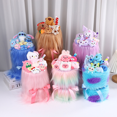 Buy Long-haired Sulivan and Kabibala Plush Doll Bouquet Perfect Gift for Children on Graduation Season and Valentine's Day 22x33cm online manufacture