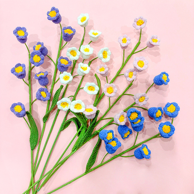 Good price Handmade Knitted Lily of the Valley Bouquet DIY Crochet Artificial Flower Handheld Bouquet online
