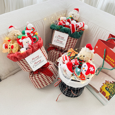 Buy Christmas Gift Creative Cartoon Plush Doll Bouquet Santa Claus Doll Finished Product Birthday Gift for Girlfriend and Best Friend online manufacture