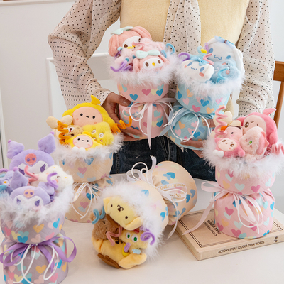 Buy 20x35cm Kuromi Plush Doll Flower Bouquet Perfect for Girlfriend Valentine's Day Graduation Children's Day Multiple Color online manufacture