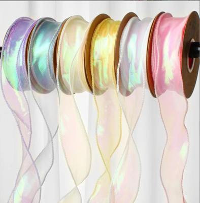 Good price 4cm6cm Colorful Fishtail Yarn Ribbon Factory Bagged Flower Art Bud Silk Weaving Belt Cake Baking Bag Wholesale of binding straps online