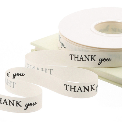 Good price Wholesale polyester cotton rice white English ribbon flower packaging ribbon English ribbon flower shop bouquet polyester ribbon online