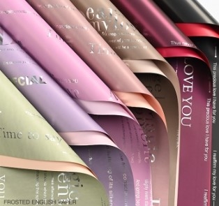 Good price High grade waterproof English two-color flower packaging paper online