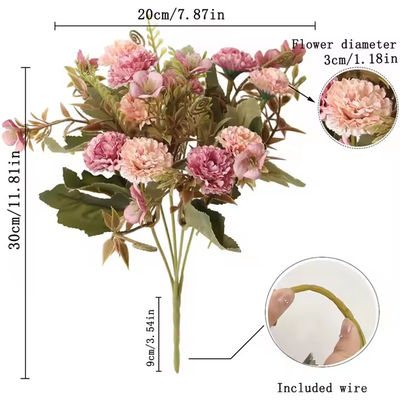 buy Simulation Silver Dusty Rose Wedding Decoration Christmas Party Rose Flores Gold Artificial Silk Flowers Bouquet online manufacture