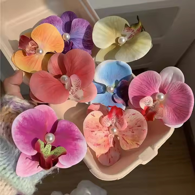 Good price Hot Selling Artificial Floral Orchid Hairpins Flower Hair Clip Seaside Vacation Hair Accessories online