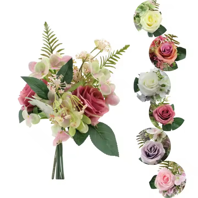 Good price Factory Direct Artificial Roses Flowers for Decoration Wedding Artificial Flower Bouquet online