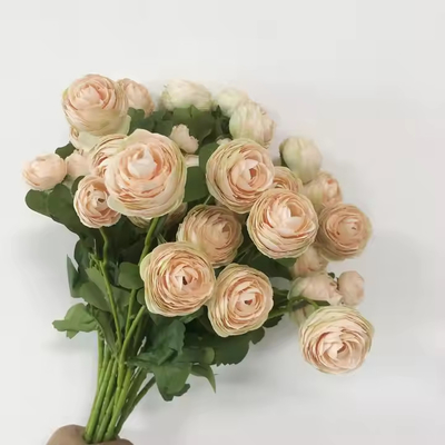Good price Loose Artificial Peonies Peach Ranunculus Silk Peony Flowers Bouquet online