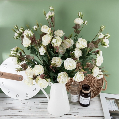 Good price Multi-head artificial rose home decoration wedding artificial flowers online