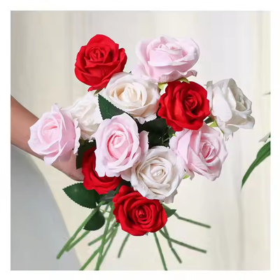 Good price Realistic Single Stem Artificial Flower Rose for Wedding Party Home Centerpiece Hotel Office Decor online