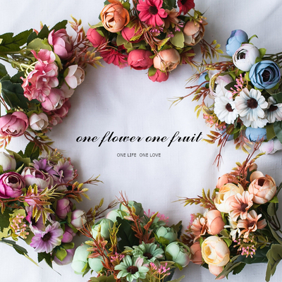 Good price Artificial flowers, fake flowers, diamond tea buds, plastic tea roses, artificial flowers, decorative flowers, photography props online